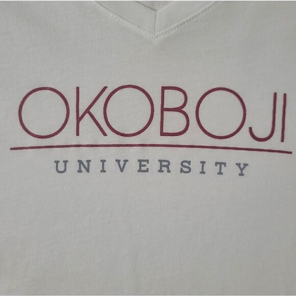 Under Armour Women's White V-neck Short Sleeve University Okobogi T-shirt - Picture 7 of 13